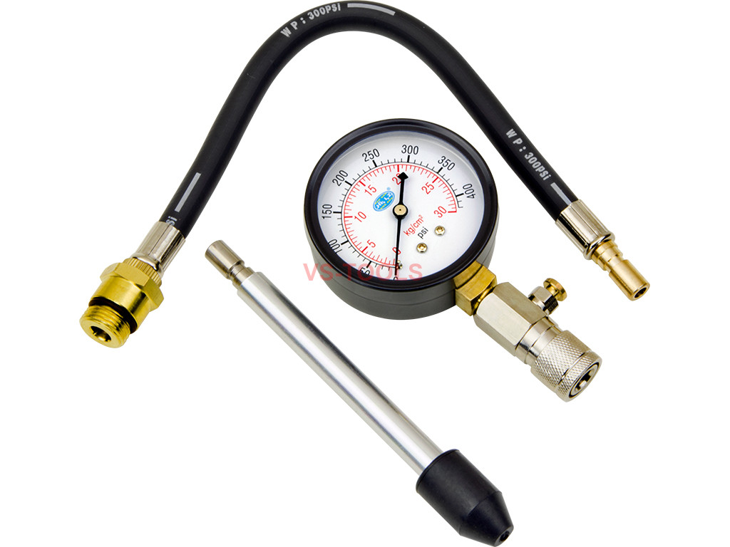 Engine Diagnostic Cylinder Spark Plug Compression PSI Tester